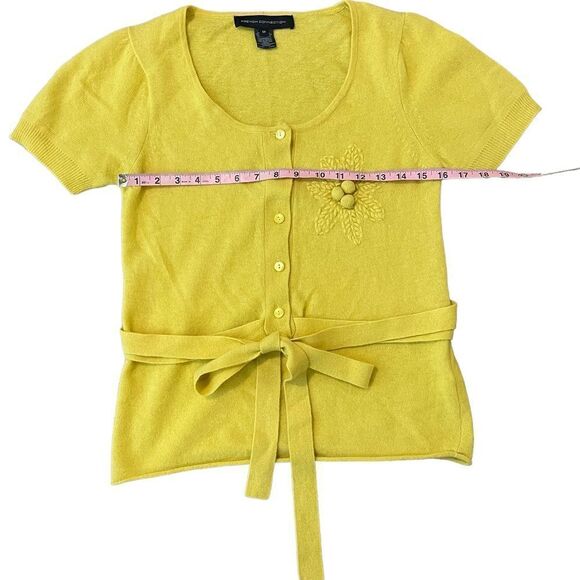 French Connection Angora & Lambswool Short Sleeve Sweater Top - Picture 11 of 13